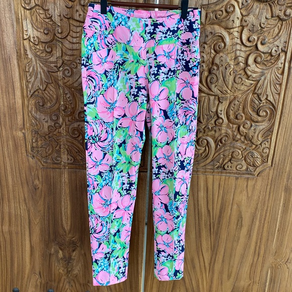 Lilly Pulitzer Luxletic Corso Golf Pants Size 00 high tide navy tall order - Picture 4 of 5